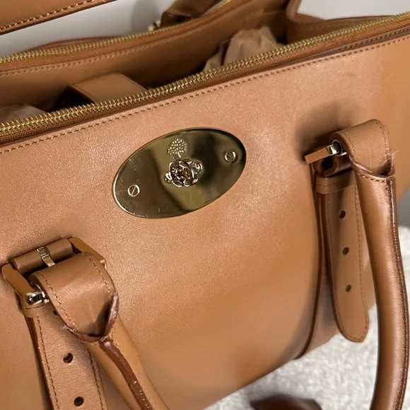 Mulberry Tan Double Zip Bayswater Tote - Picture 5 of 14